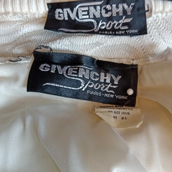 VTG Luxurious Givenchy Sport VTG Cream Knit Skirt Set-Sz L Sweater & Med Skirt - Picture 11 of 13